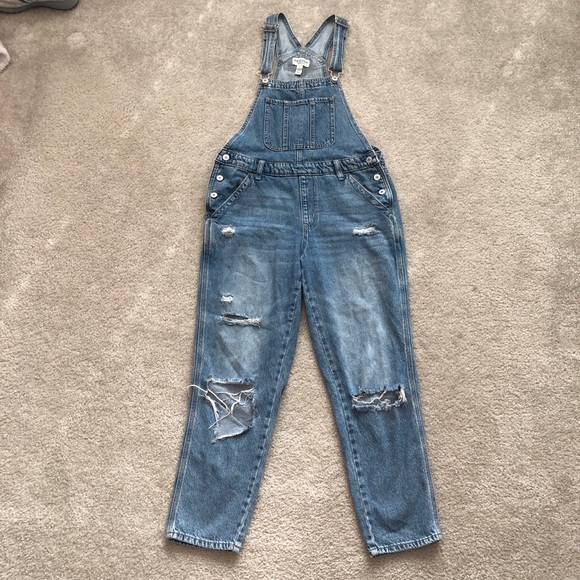 Arizona Jean Company Pants - Arizona Jean Co. Denim Distressed Overalls Size Medium